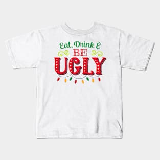Funny Xmas Matching family Ugly Christmas Sweater Party Kids T-Shirt